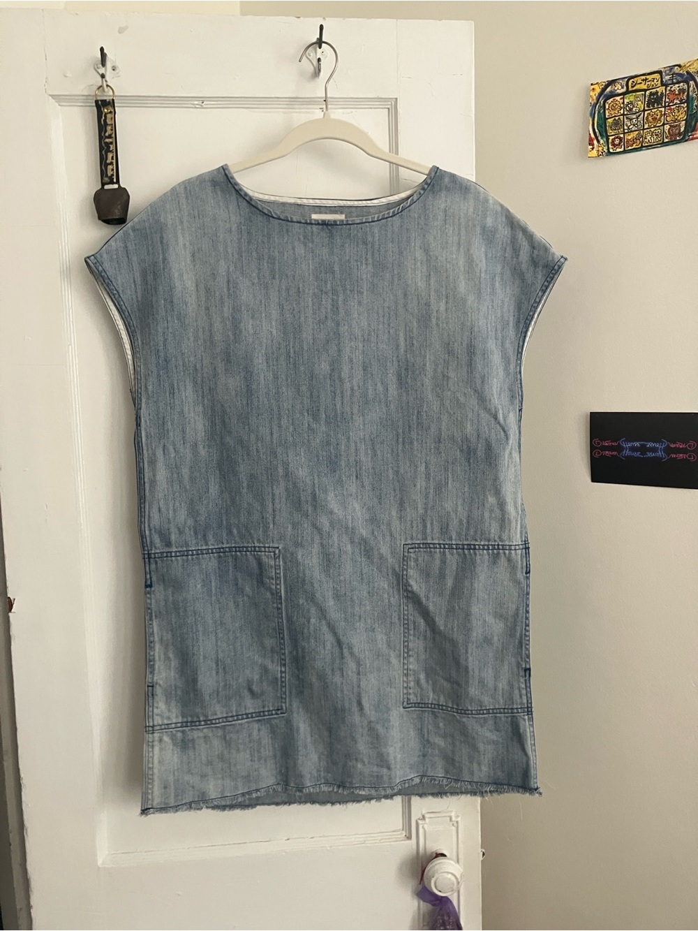 Aritzia Denim Shift Mini Dress